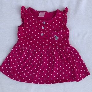 U.S. Polo Assn. Baby Girl Dress Size 12M